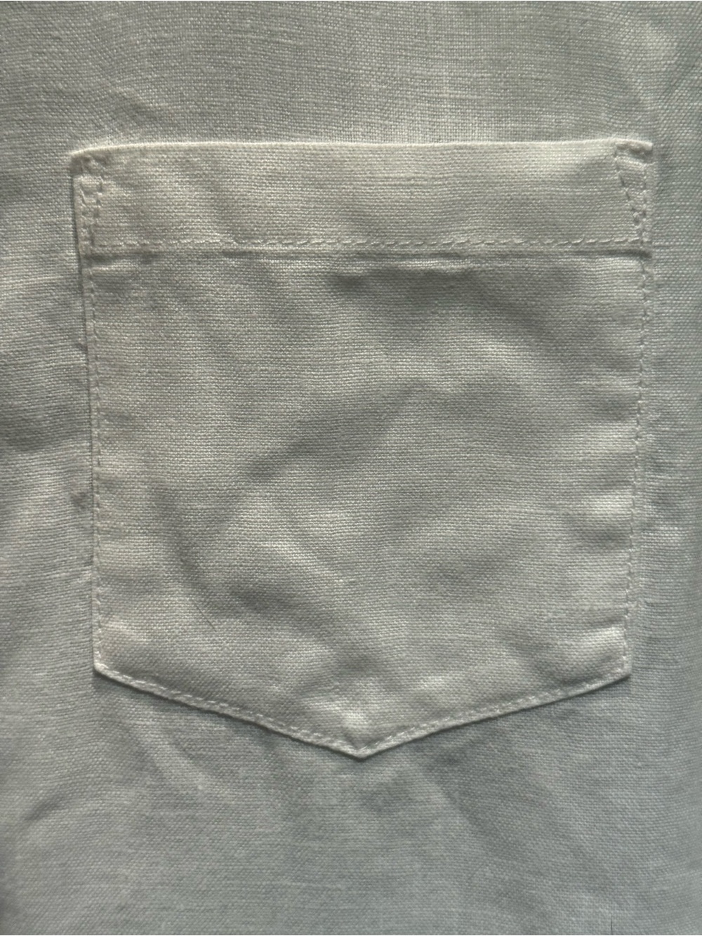 Athleta White Linen Blend Button-Up Shirt XS | Classic Collared Long Sleeve - Picture 5 of 5